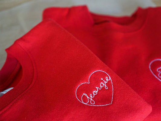 Personalized Valentines Sweatshirt | Heart Name Sweatshirt | Toddler Sweatshirt